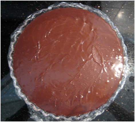 Torte ready to cover and freeze